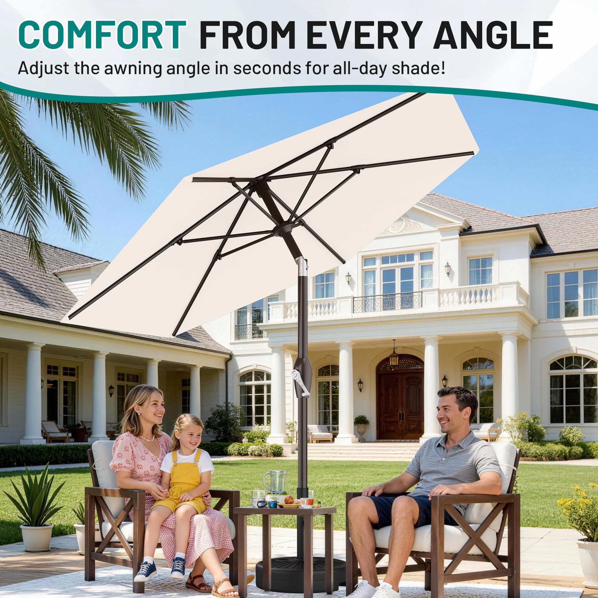 AreShark fade-resistant waterproof canopy keeps color and dryness
