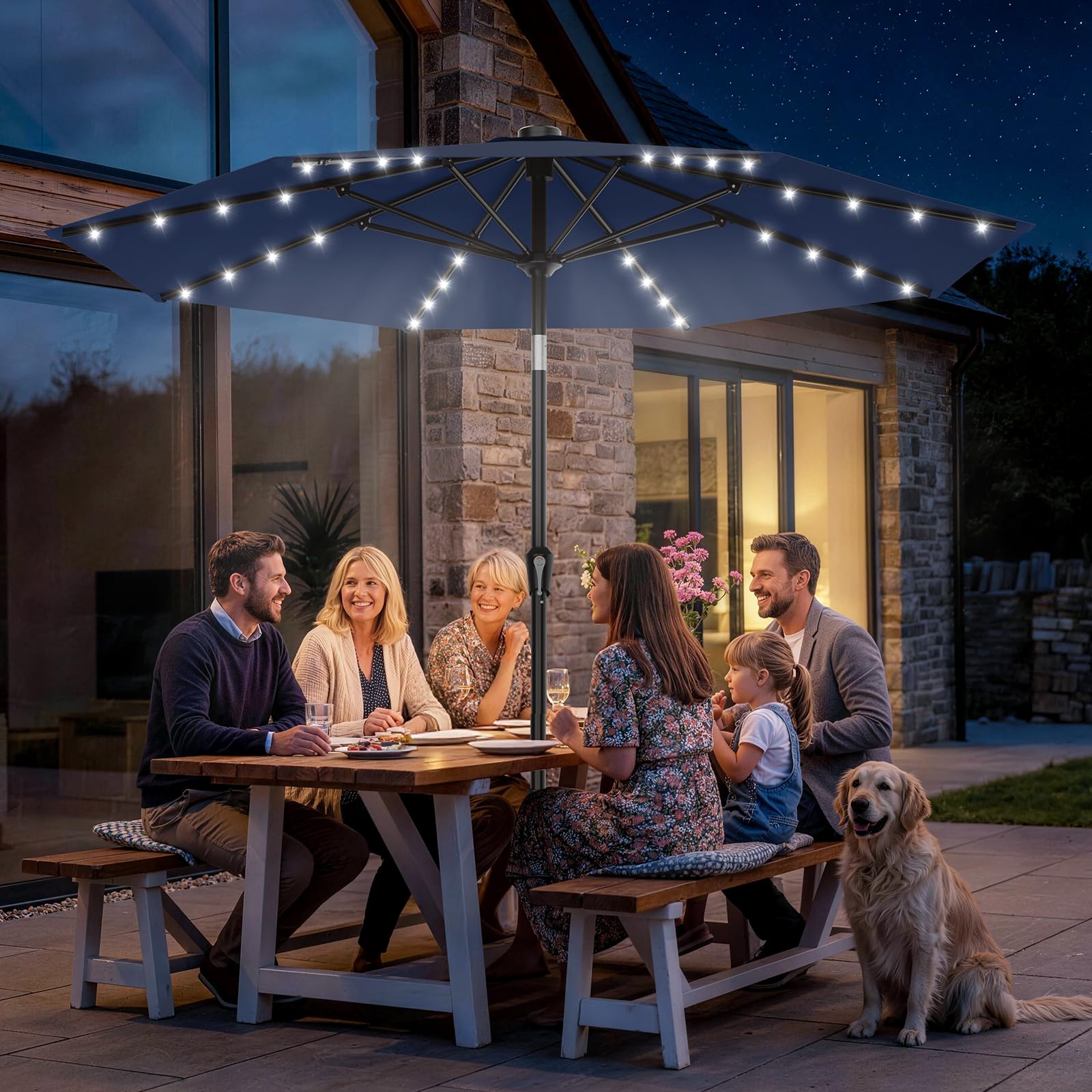 AreShark weather-ready outdoor umbrella suitable for garden, deck, or poolside