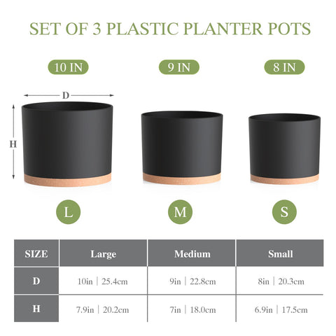 Areutxbis 8-inch plant pot with drainage for small herbs