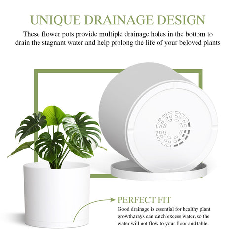 Areutxbis detachable saucer prevents spills and floor staining in white.