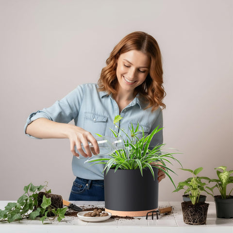 Areutxbis heavy-duty UV-resistant 10-inch pot stands up to sun