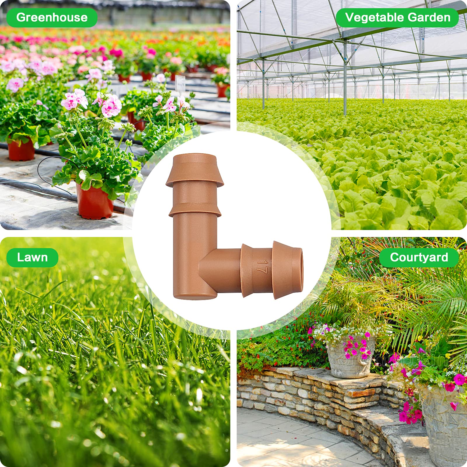 Arfun 17mm ID tubing compatibility with major brands for versatile irrigation.