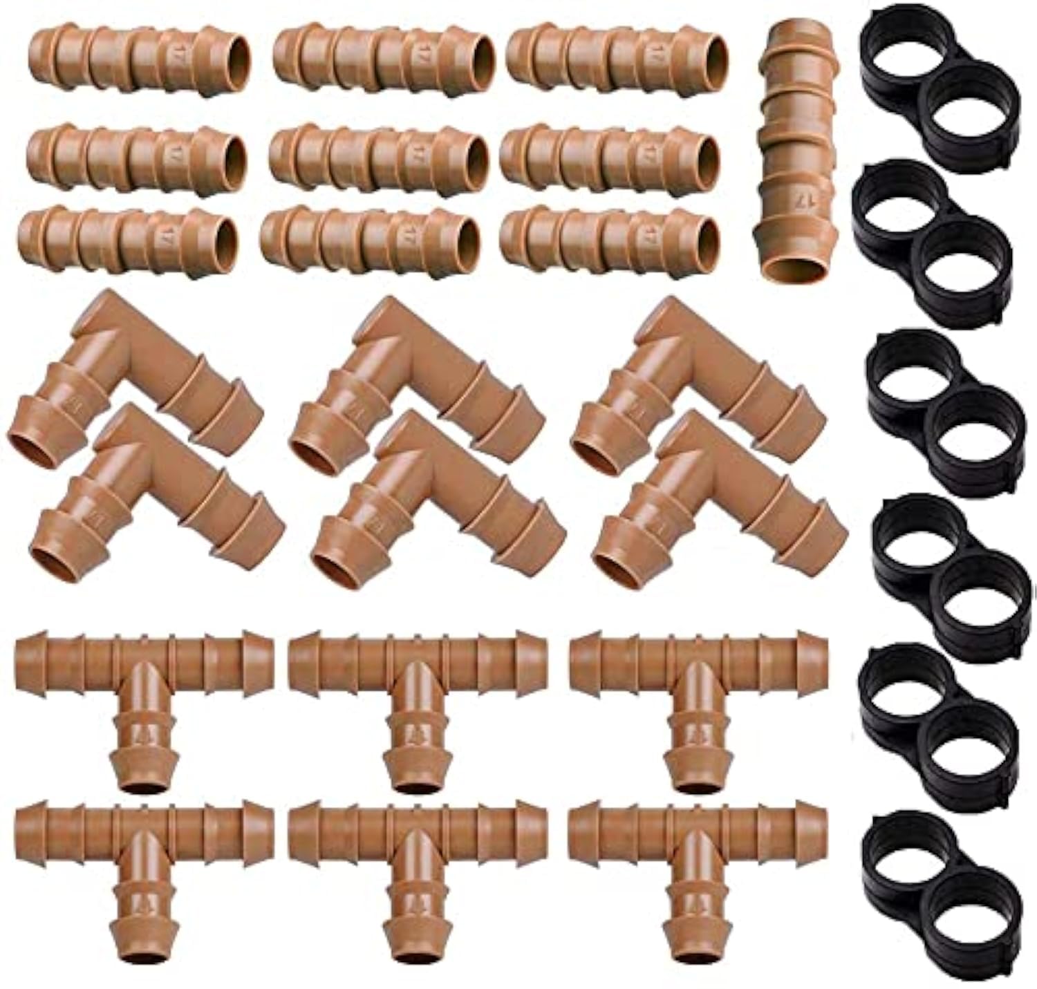 Arfun 28P drip fittings coupling for secure leak-free irrigation connections.