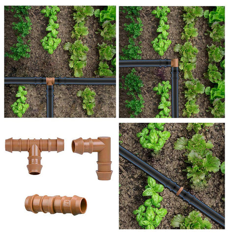 Arfun half-inch tubing connector set closeup with durable barbs