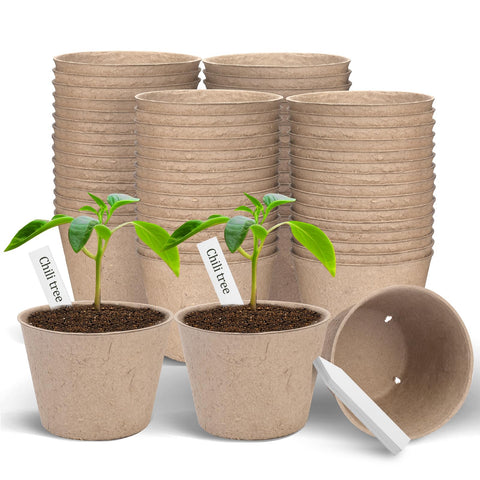ARGCONNER peat pots 4-inch with drainage holes support healthy root growth