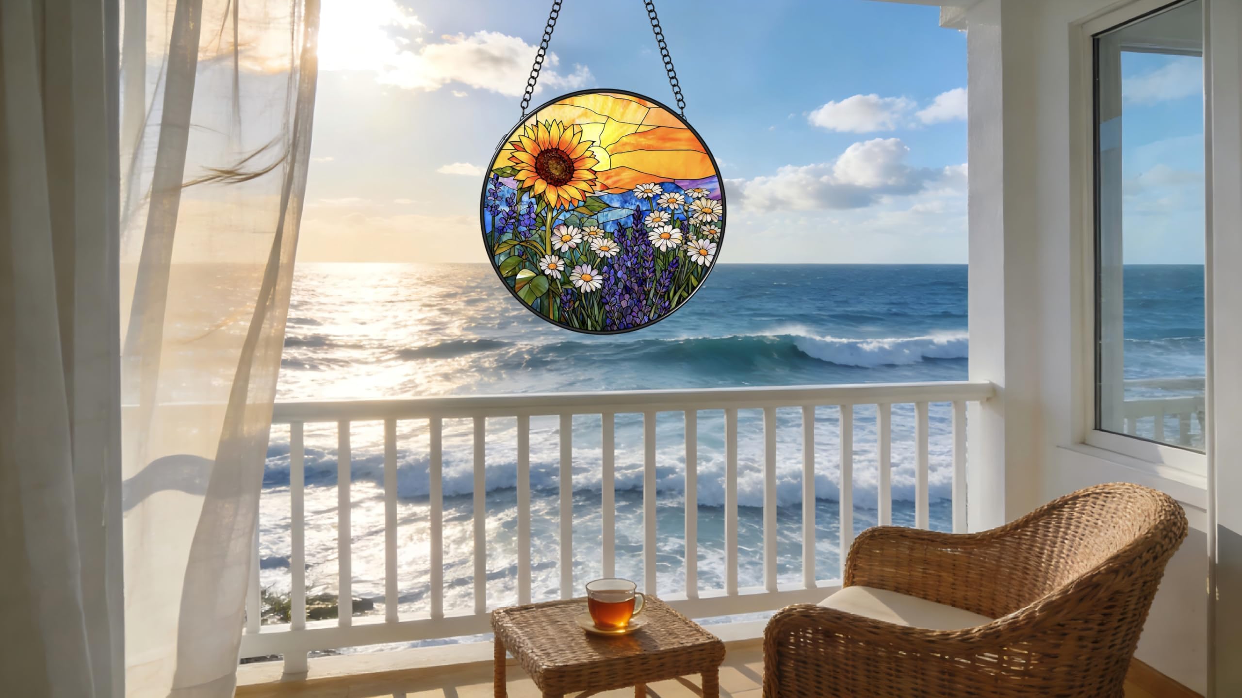 Argodaze lavender suncatcher brings calm hues to living room decor