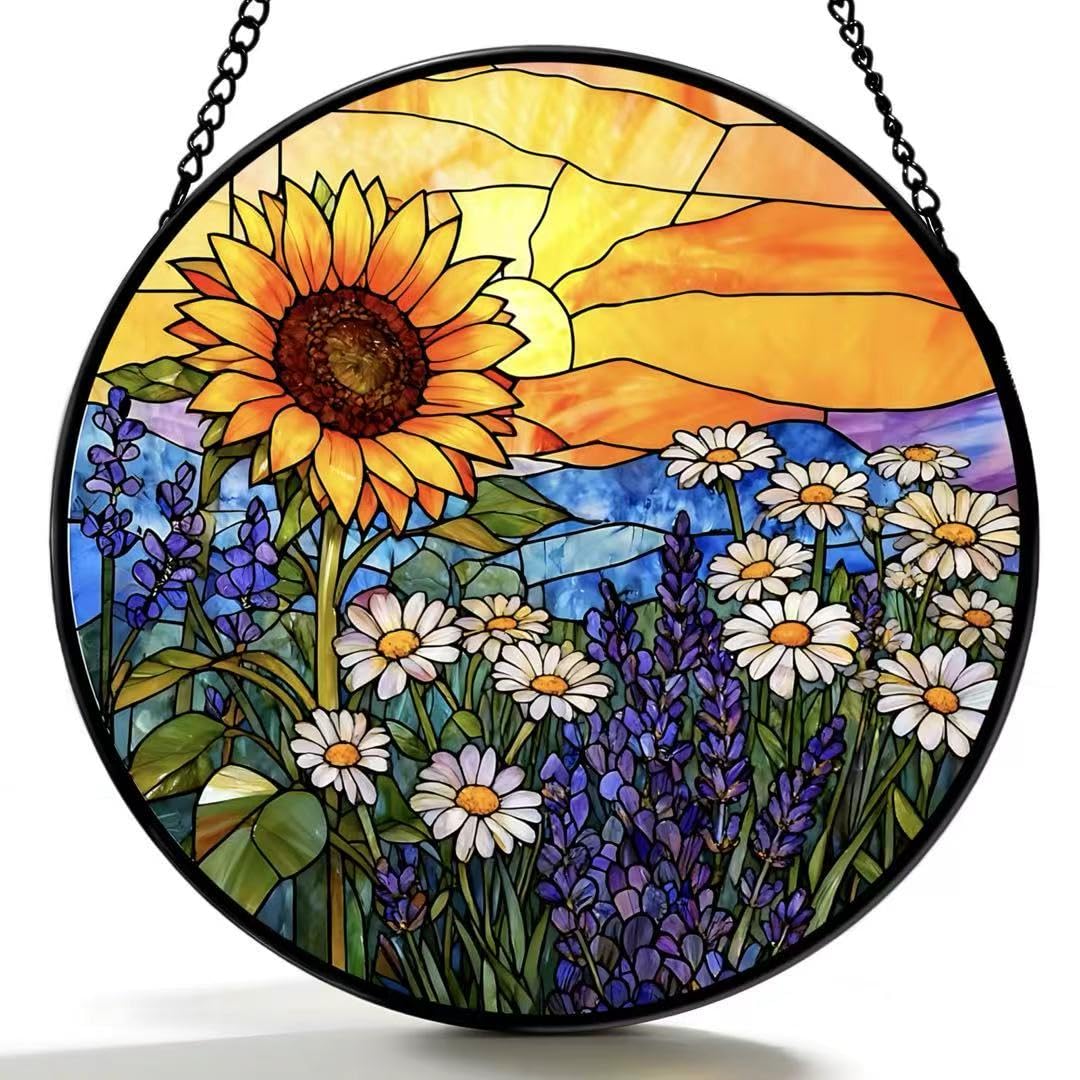 Argodaze sunflowers suncatcher brightens natural light in any room