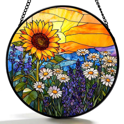 Argodaze sunflowers suncatcher brightens natural light in any room