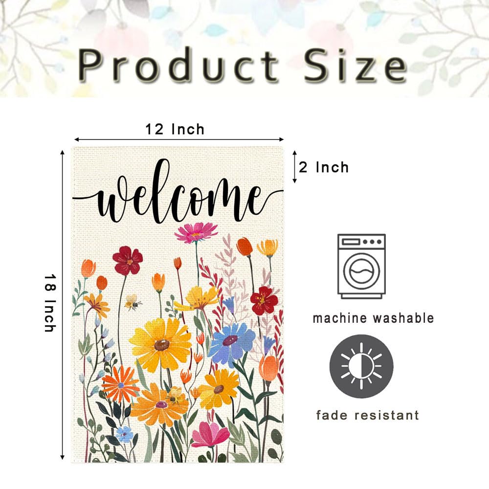 ARGOOFG spring daisy design on a weather-resistant outdoor flag