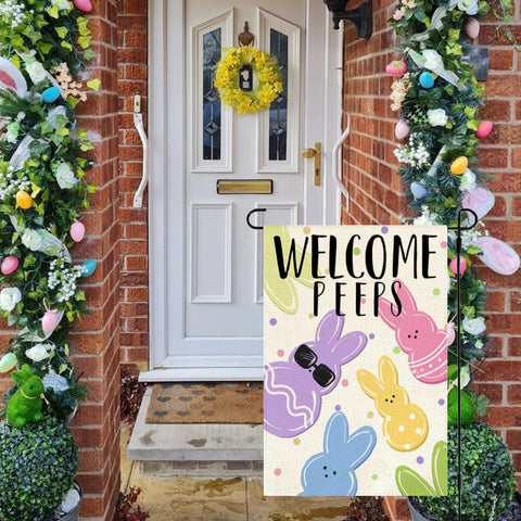 argoofg easter flag wind-action display for porch or yard
