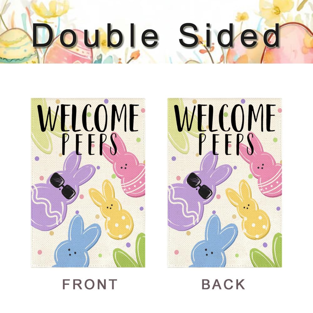 argoofg easter flag for entryway with clear double-sided readability