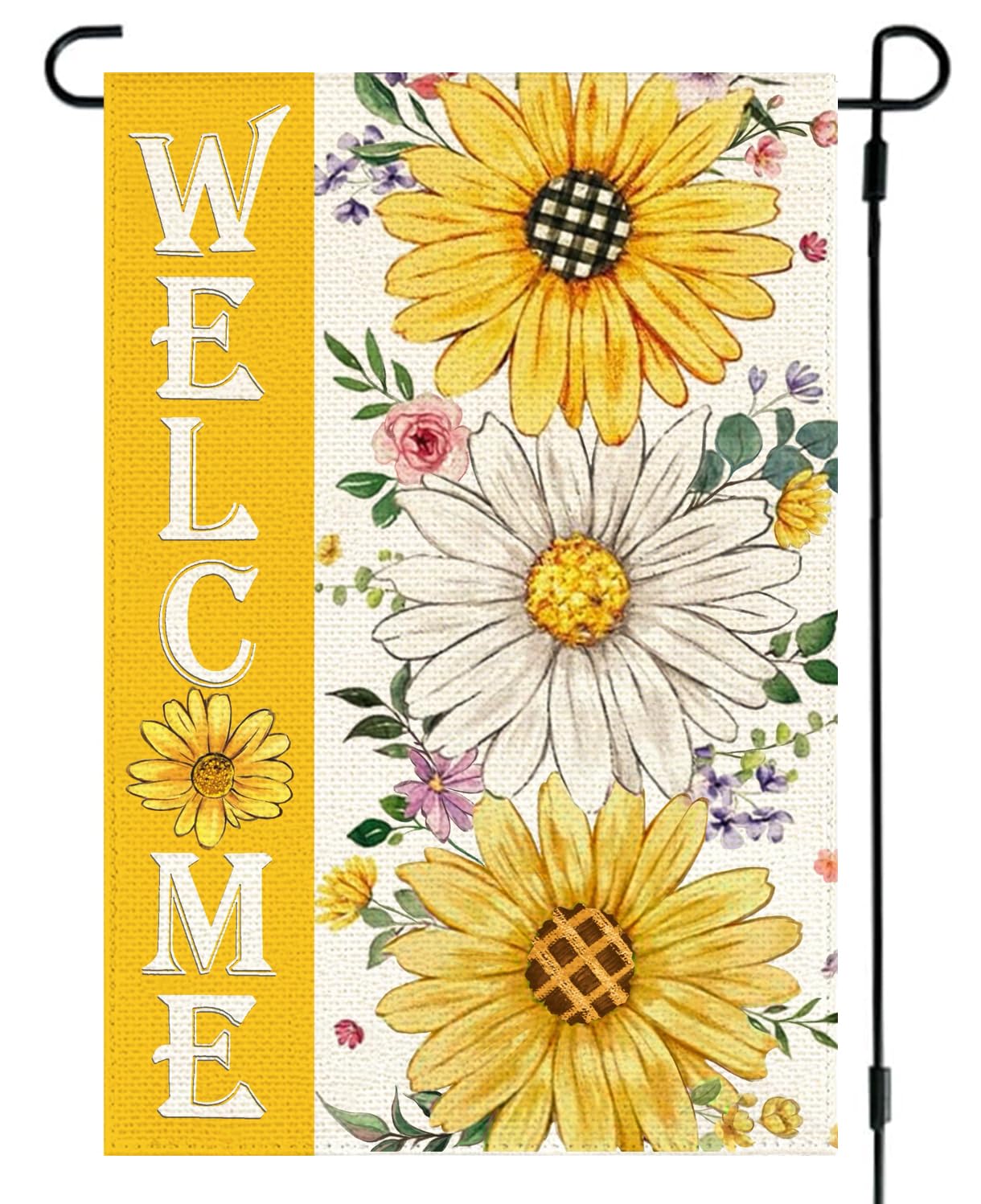 argoo fg spring-summer daisy flag adds vibrant curb appeal to your front porch