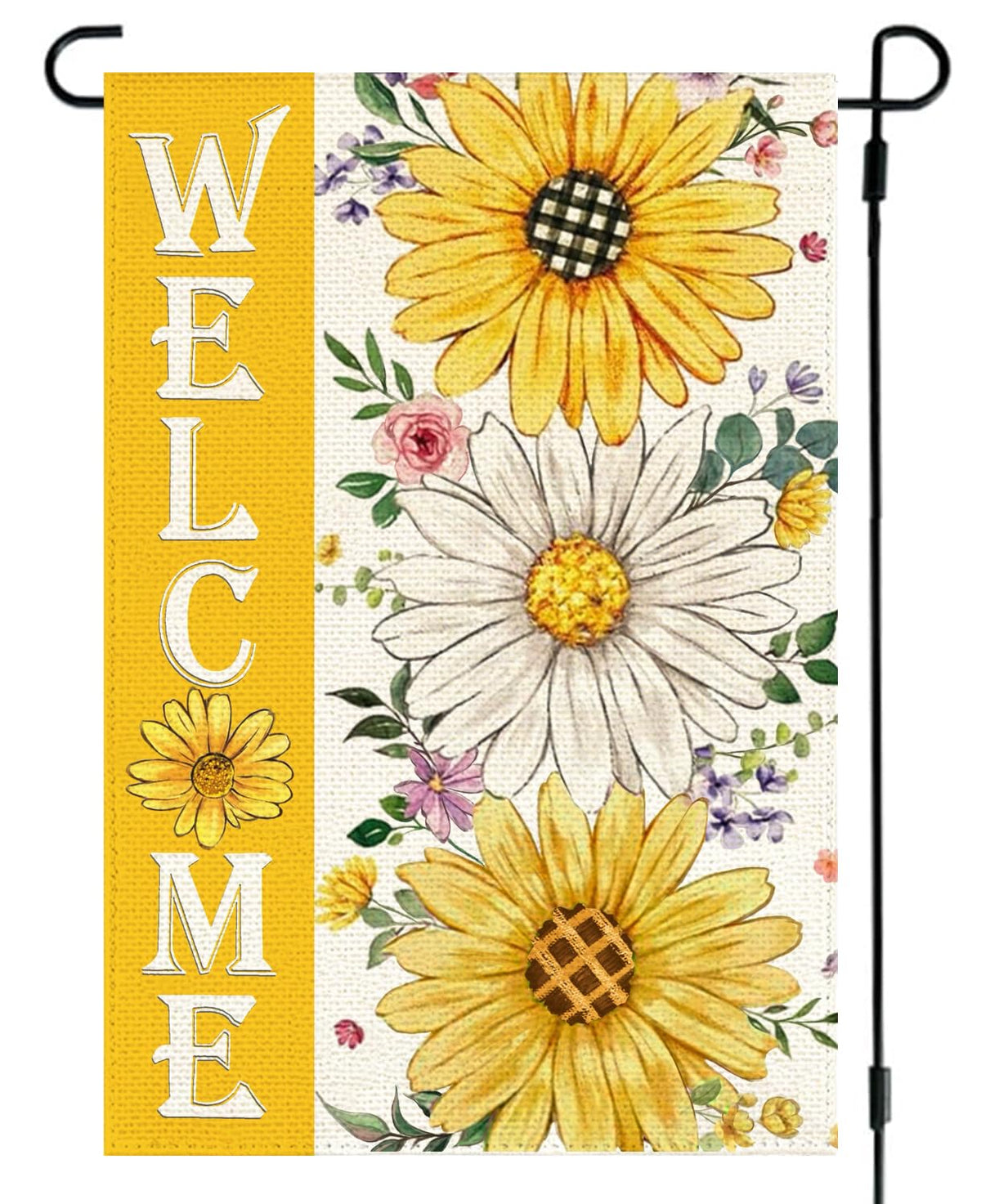 argoo fg spring-summer daisy flag adds vibrant curb appeal to your front porch