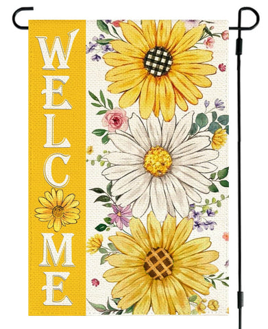 argoo fg spring-summer daisy flag adds vibrant curb appeal to your front porch