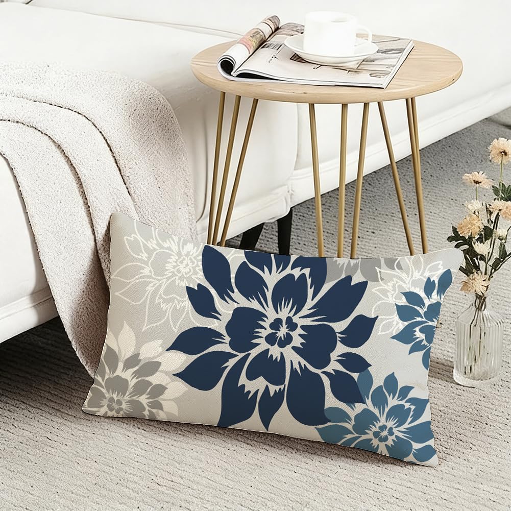 ARGOOFG vibrant dark blue-dahlia design enhances outdoor decor.