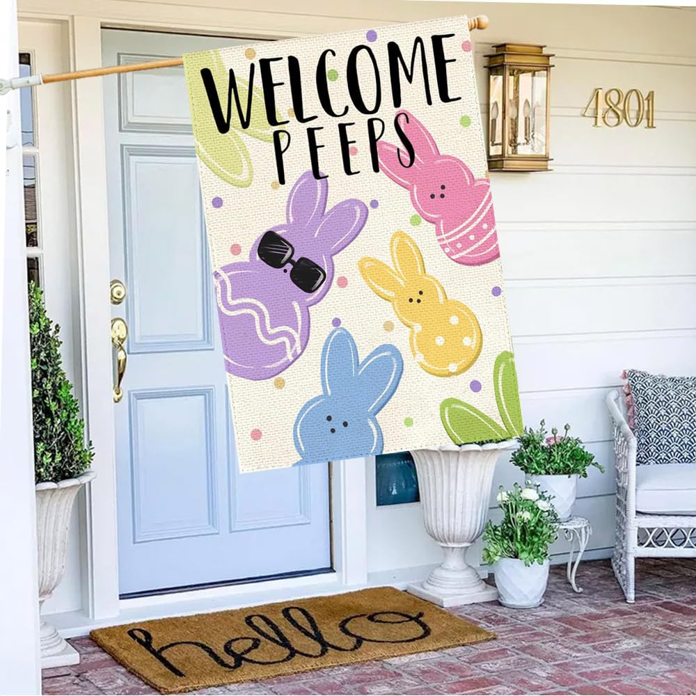 ARGOOFG double sided Easter flag ensures readable design from both sides
