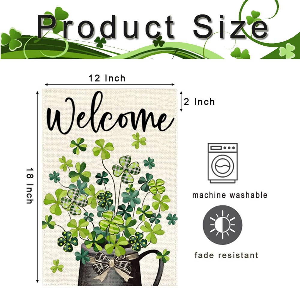 ARGOOFG Blossoming green clovers design boosts curb appeal for any season