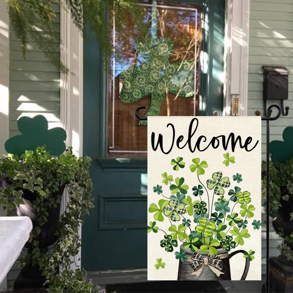 ARGOOFG Shamrock flag side view displays double-sided print for visibility