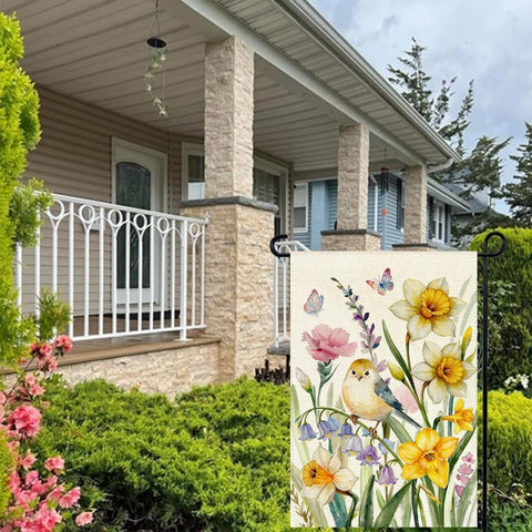ARGOOFG Vibrant spring color flag with daffodil design for outdoor display