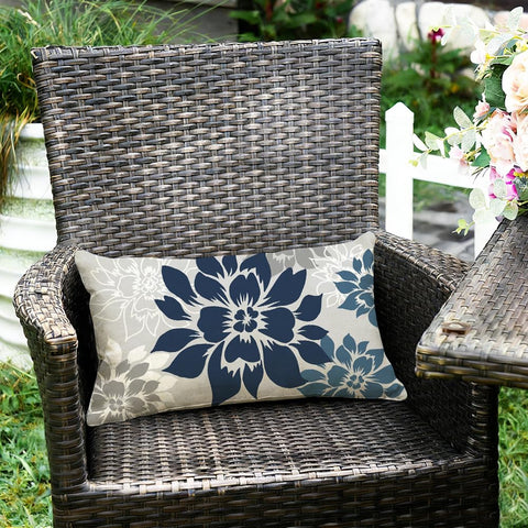 ARGOOFG linen texture pillow cover showcases weatherproof styling on patios.
