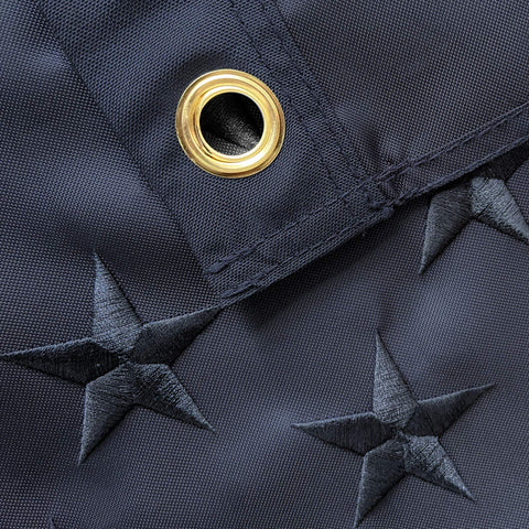 Aria American flag 3x5ft with brass grommets for secure mounting.