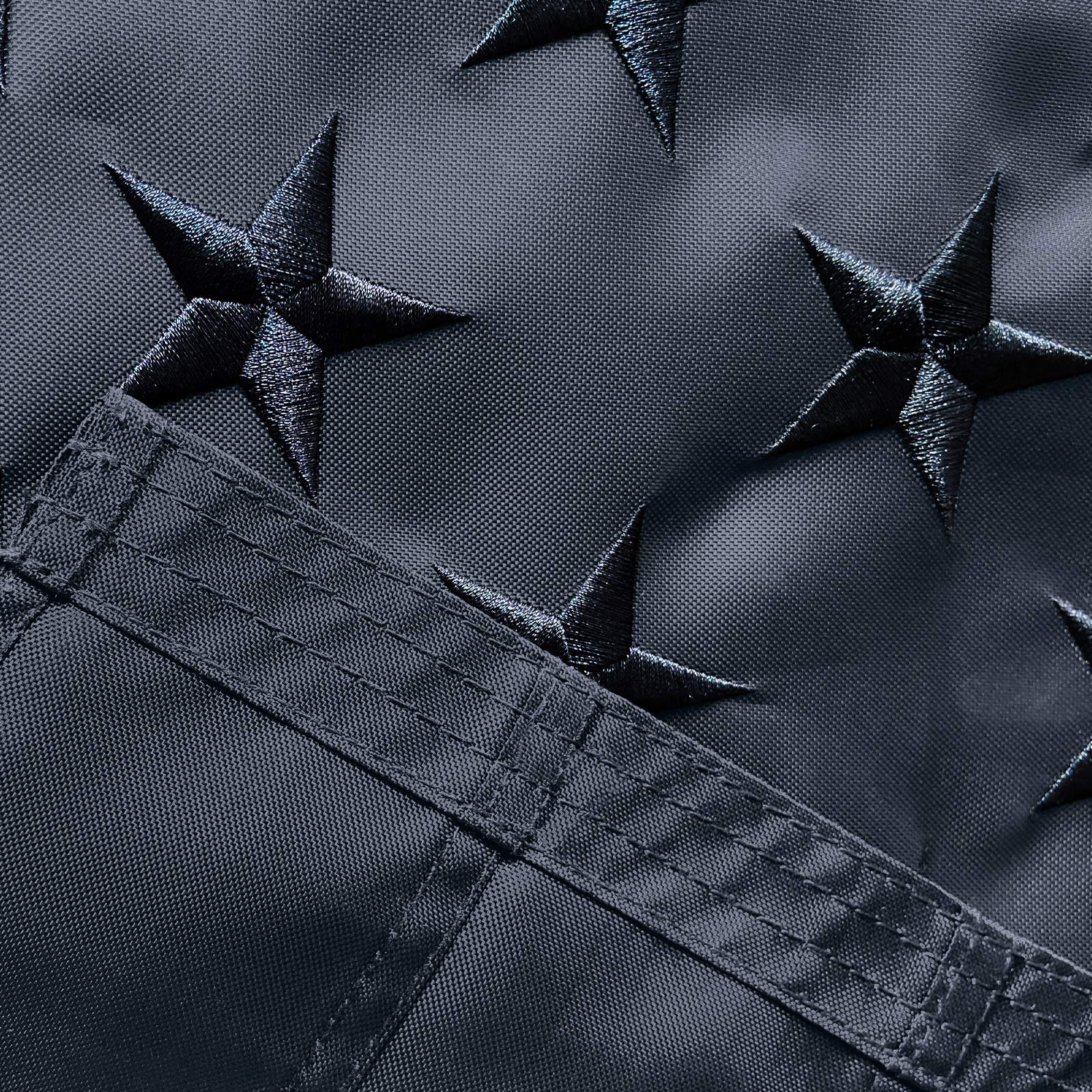 Aria heavy-duty polyester flag stands up to rain and sun.