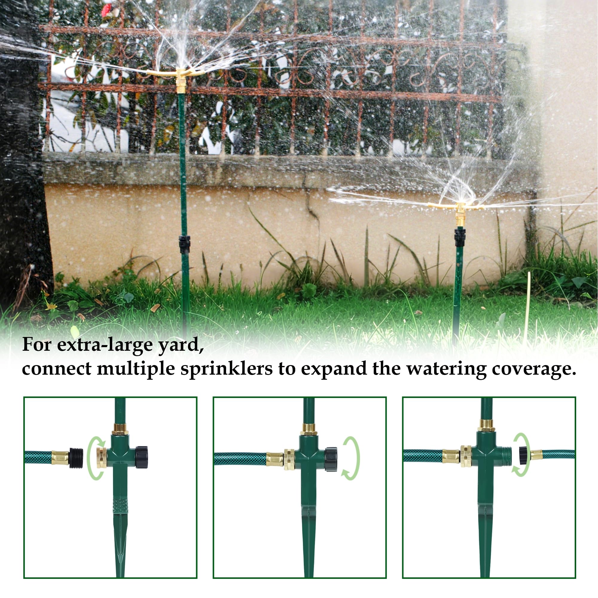 ARICOR sprinkler in action demonstrates versatile outdoor watering.