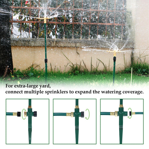 ARICOR sprinkler in action demonstrates versatile outdoor watering.