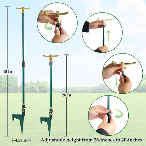 ARICOR telescoping pole extends from 26 to 40 inches for reach.
