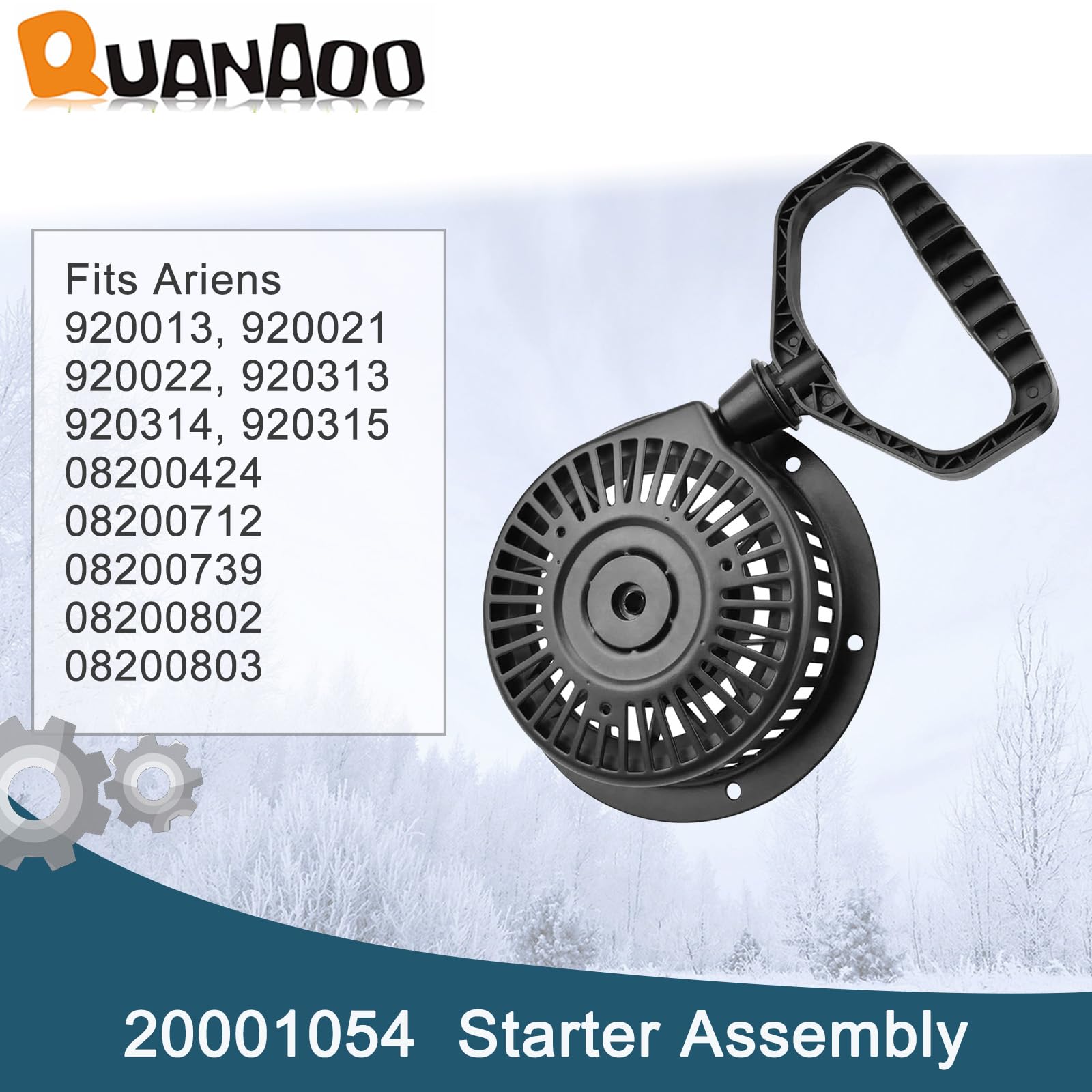 Ariens Sno-Tek recoil starter assembly for Deluxe models.