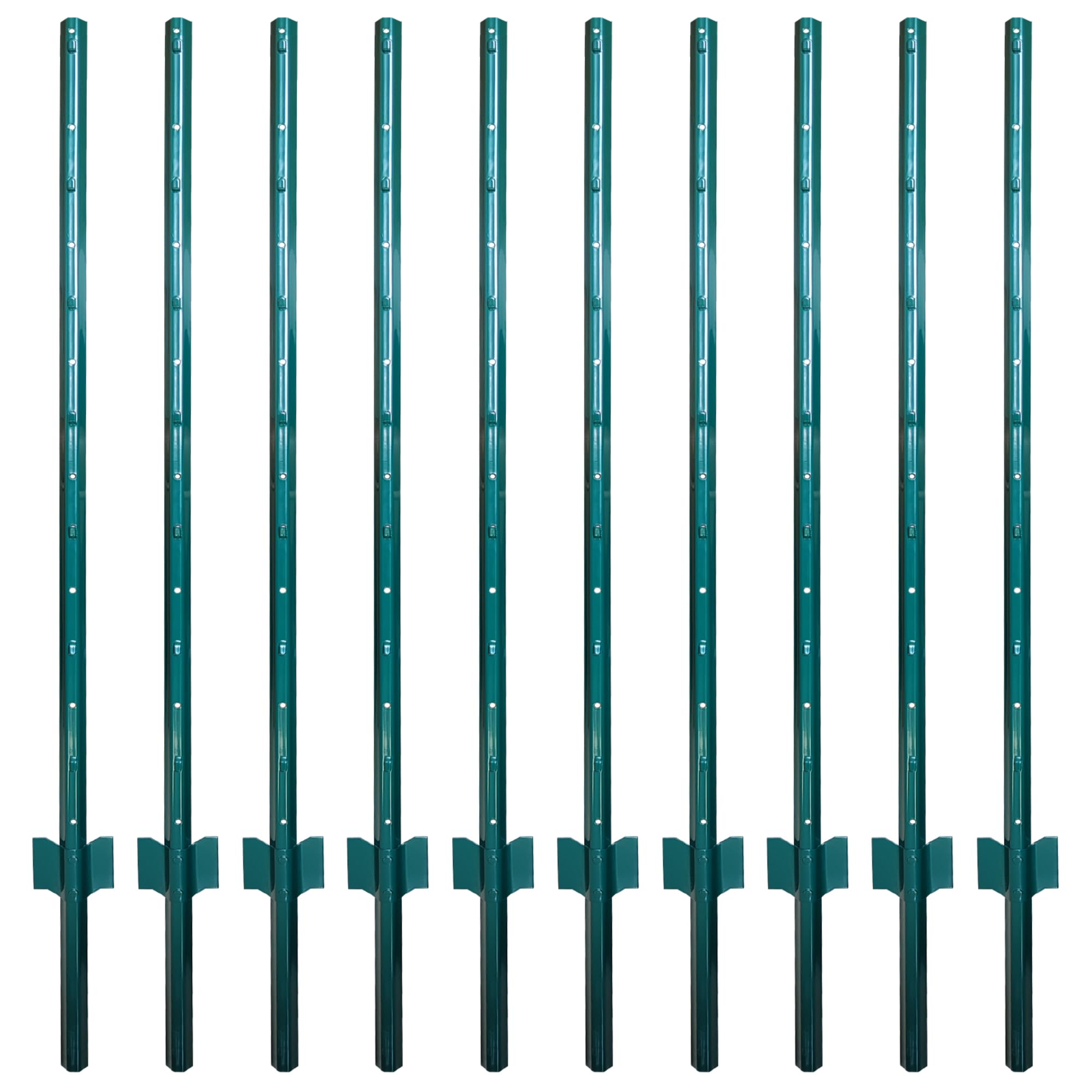 ARIFARO fence post 4.8 ft, pack of 10, built for durable wire fencing in outdoor spaces.