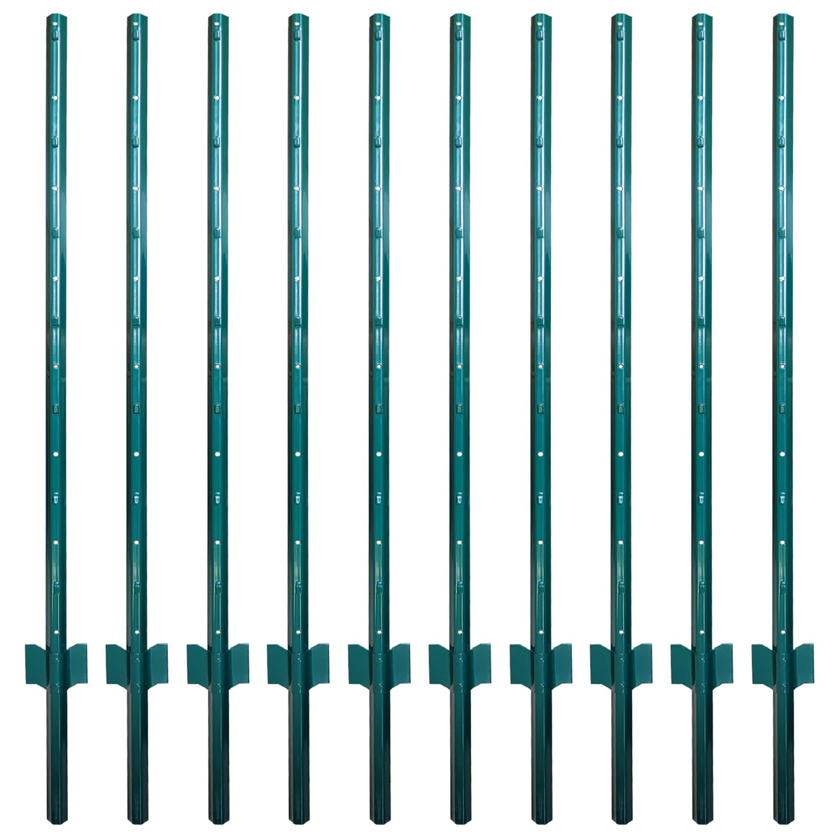 ARIFARO fence post 4.8 ft, pack of 10, built for durable wire fencing in outdoor spaces.
