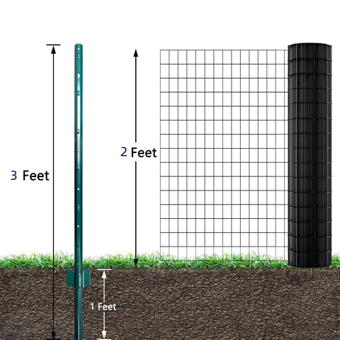 ARIFARO sturdy metal fence post designed to resist bending in wet outdoor conditions.
