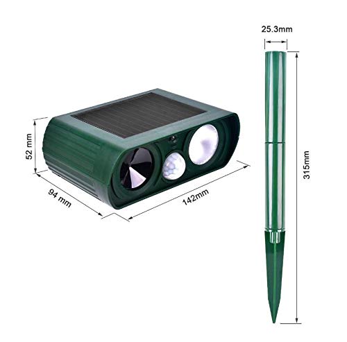 Ariie solar-powered, energy-saving deterrent for cordless outdoor use.