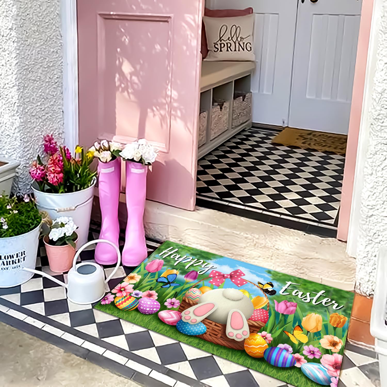 ARKUKT Durable polyester with soft feel and resilient surface for daily doorstep traffic.