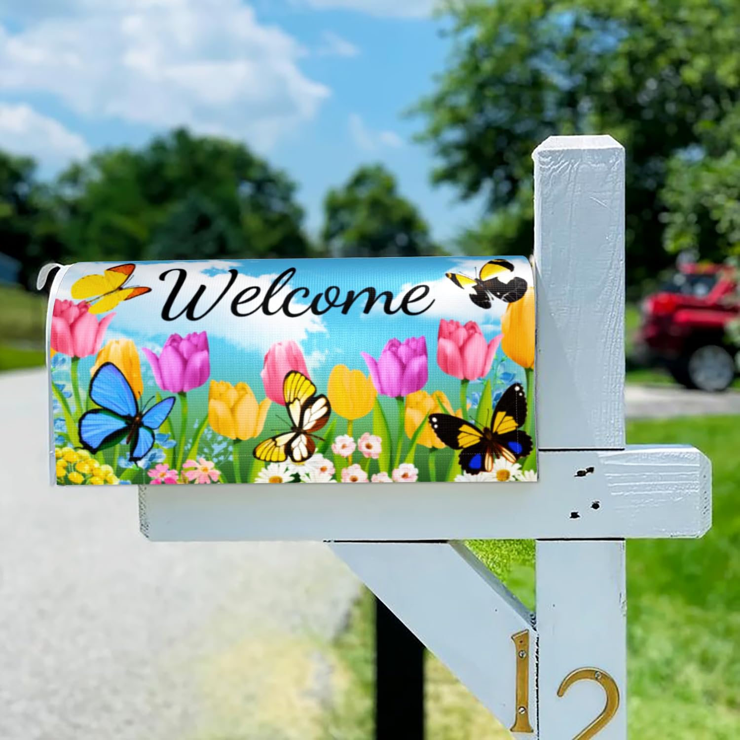 ARKUKT standard 21x18 size fits typical mailboxes with quick setup