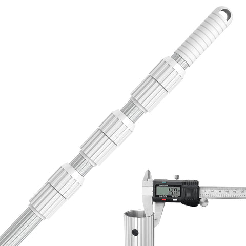 ARLBA pool pole extended to 16.5 feet for easy debris removal.