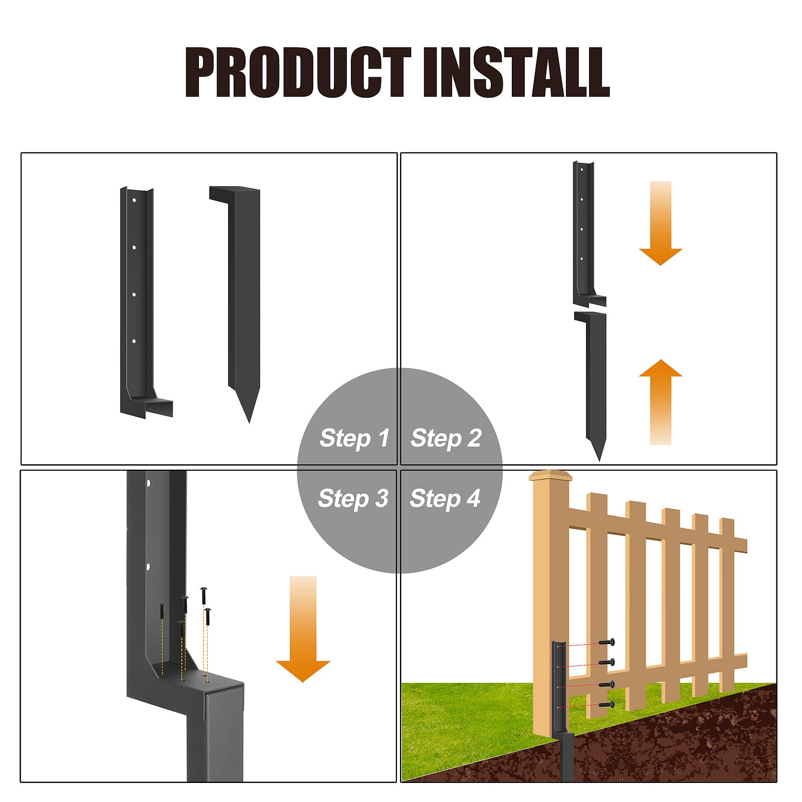 ArlinaL easy installation guides quick fence post anchoring