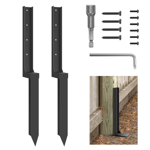 ArlinaL thickened fence post repair kit provides sturdy wooden fence support