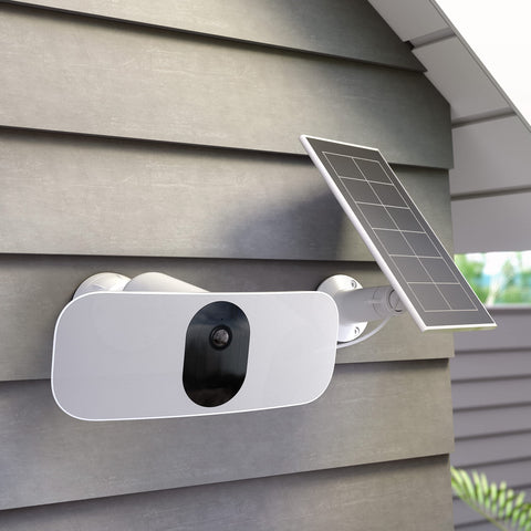 Arlo Solar Panel Charger adjustable mount for sun-facing placement.