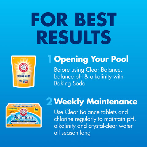 Arm & Hammer Clear Balance supports a simple 1-to-1 dosing with chlorine.