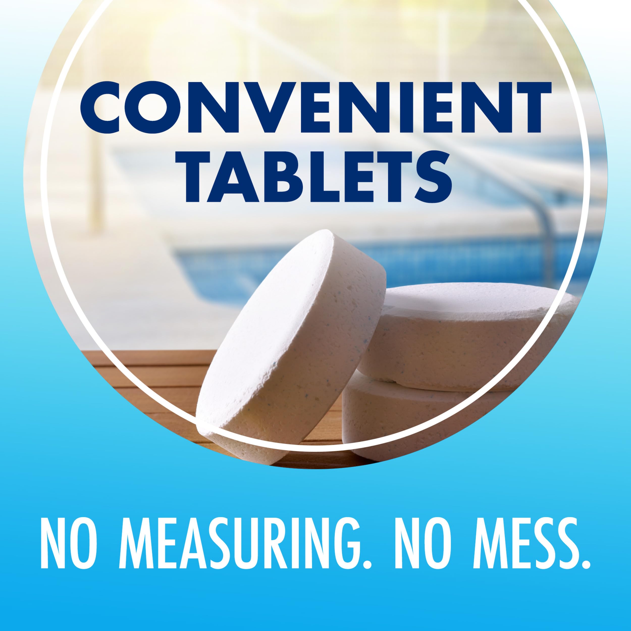 Arm & Hammer Clear Balance tablets dissolving to balance pool pH.
