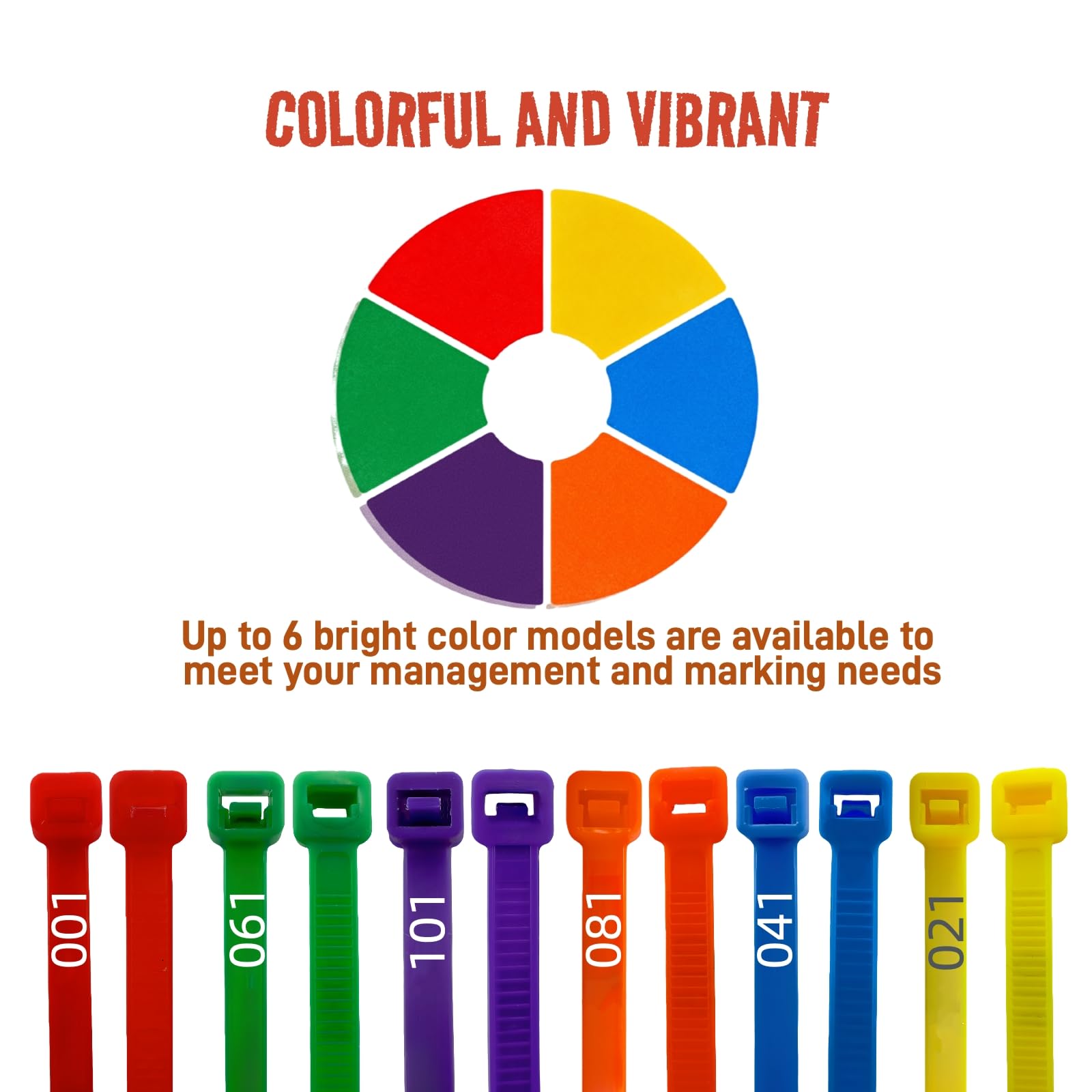 ARMLCL Vibrant 120Pcs durable plastic bands withstand outdoor coop life and weather.