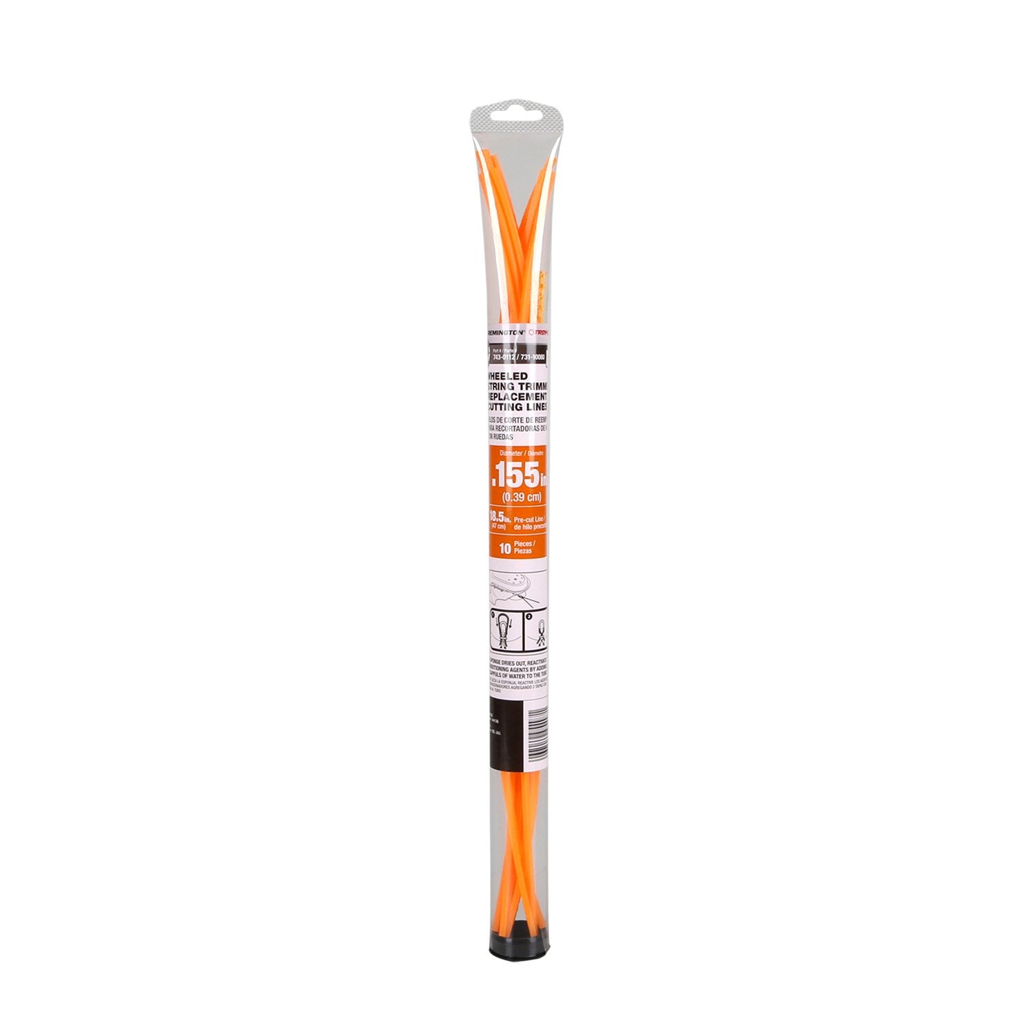 Arnold MTD wheeled trimmer line 0.155 inch diameter for precise edging and turf durability.