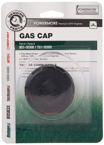 Arnold gas cap bottom view reveals precise threading for easy install.
