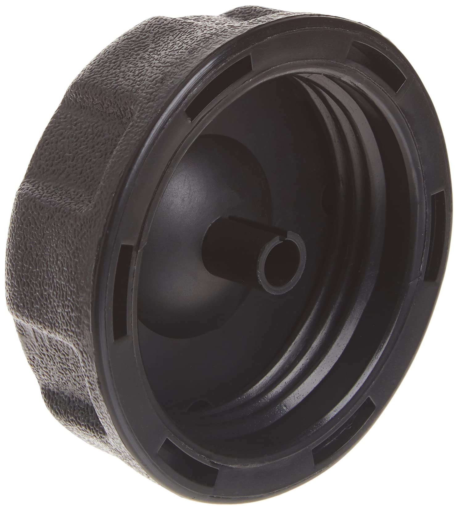 Arnold gas cap mounted on engine demonstrates secure fit and leak prevention.