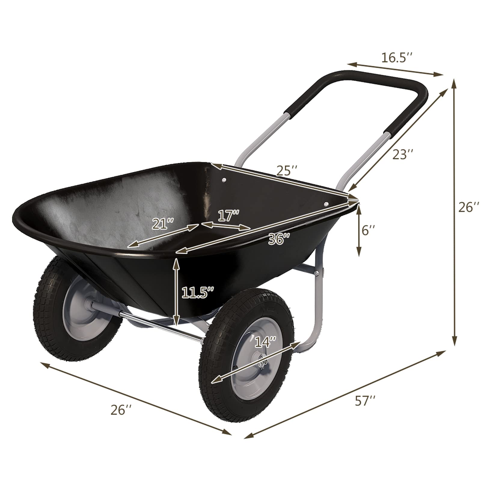 ARNOT 330 lbs capacity suits gardening and light industrial work.