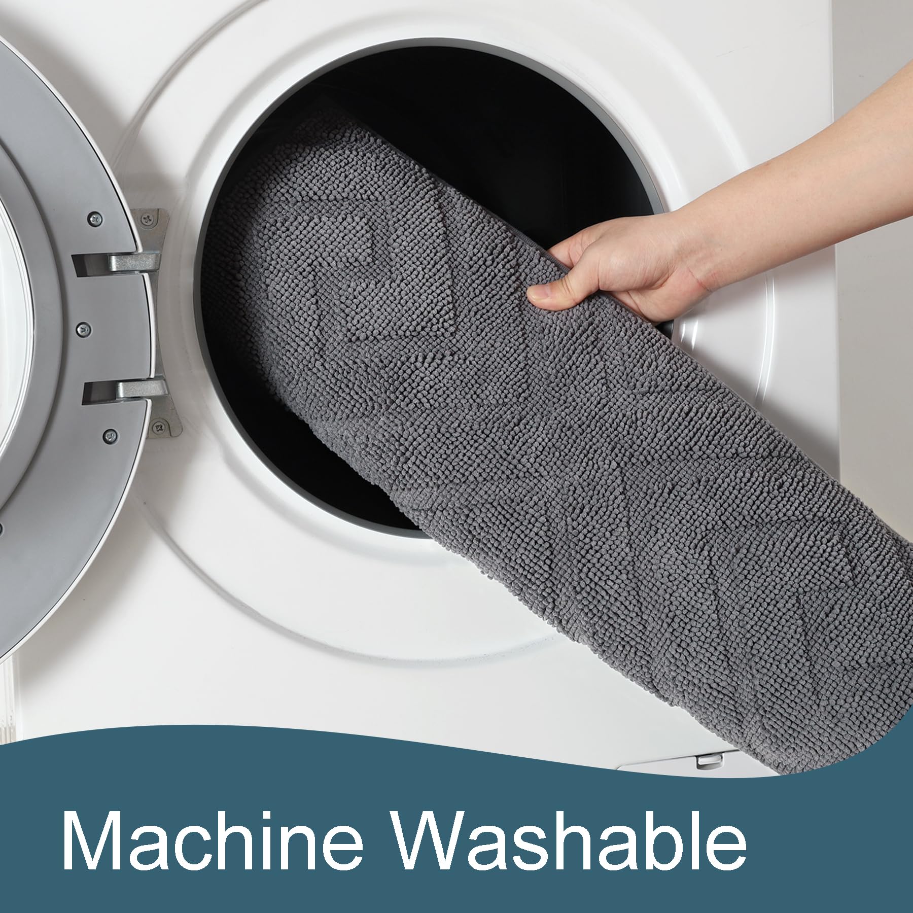 AROGAN easy-clean doormat folds into machine wash for daily maintenance.