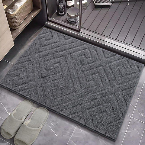 AROGAN 32x20 inch grey doormat fits front or back doors for everyday use.