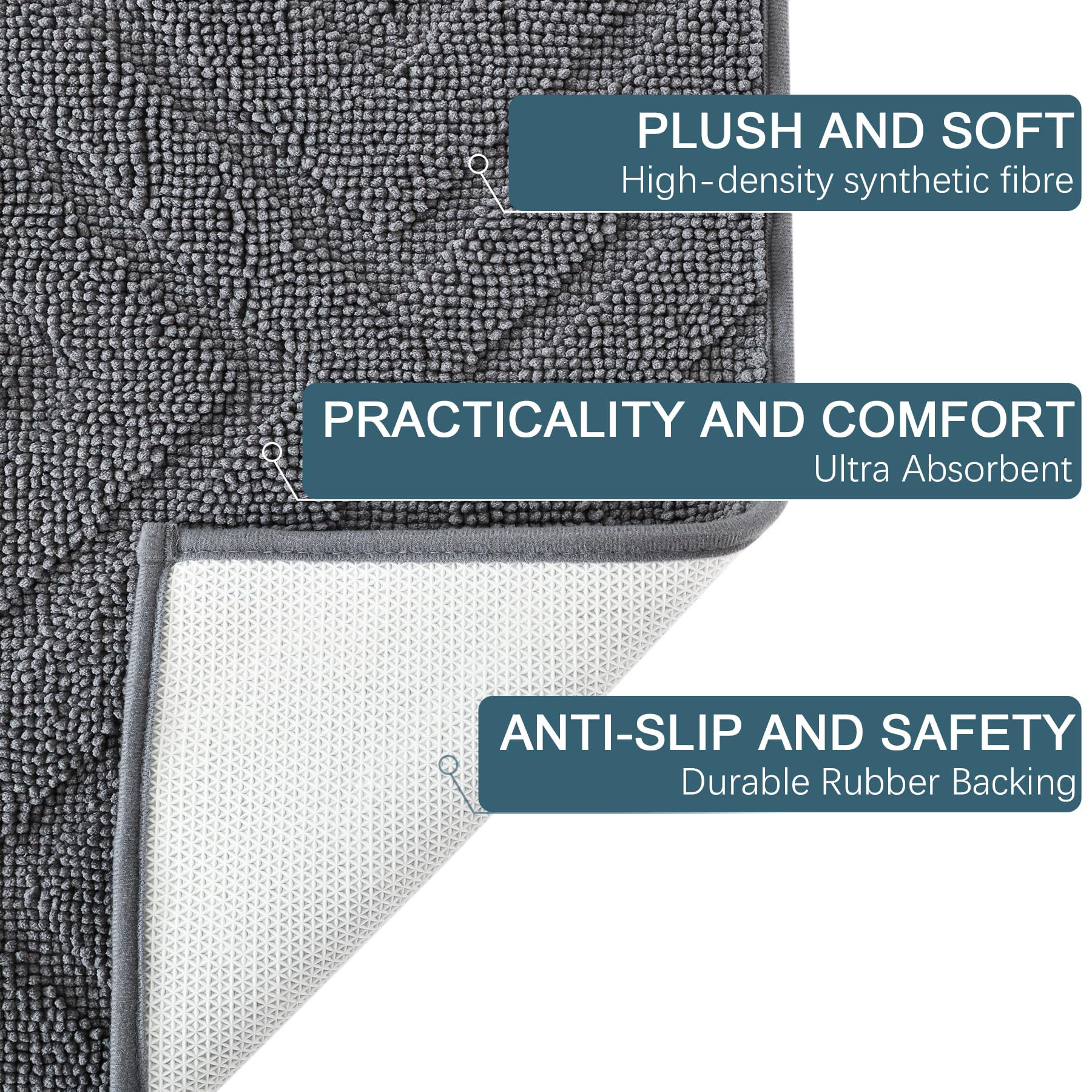 AROGAN high-low texture mat hides wear while staying stylish at the entrance.